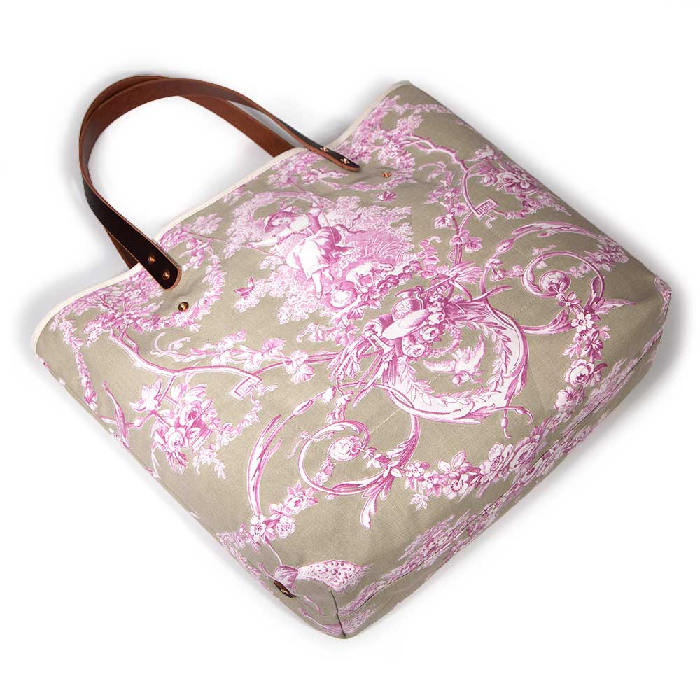 Sand & Rose Toile All Day Tote