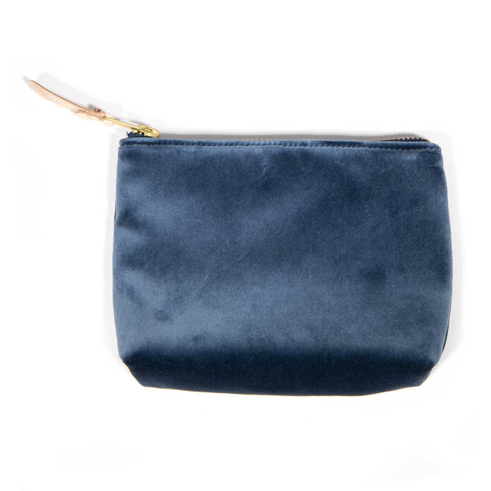 Velvet Jewel Pouch- Wedgewood Blue