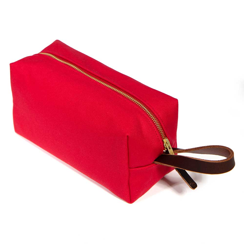 Classic Red Canvas Travel Kit