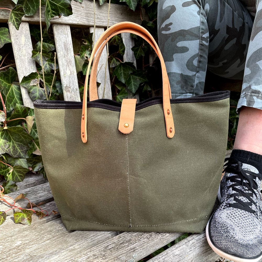 General Knot & Co. Bags One Size / Army Green Army Green Waxed Canvas All Day Mini Tote