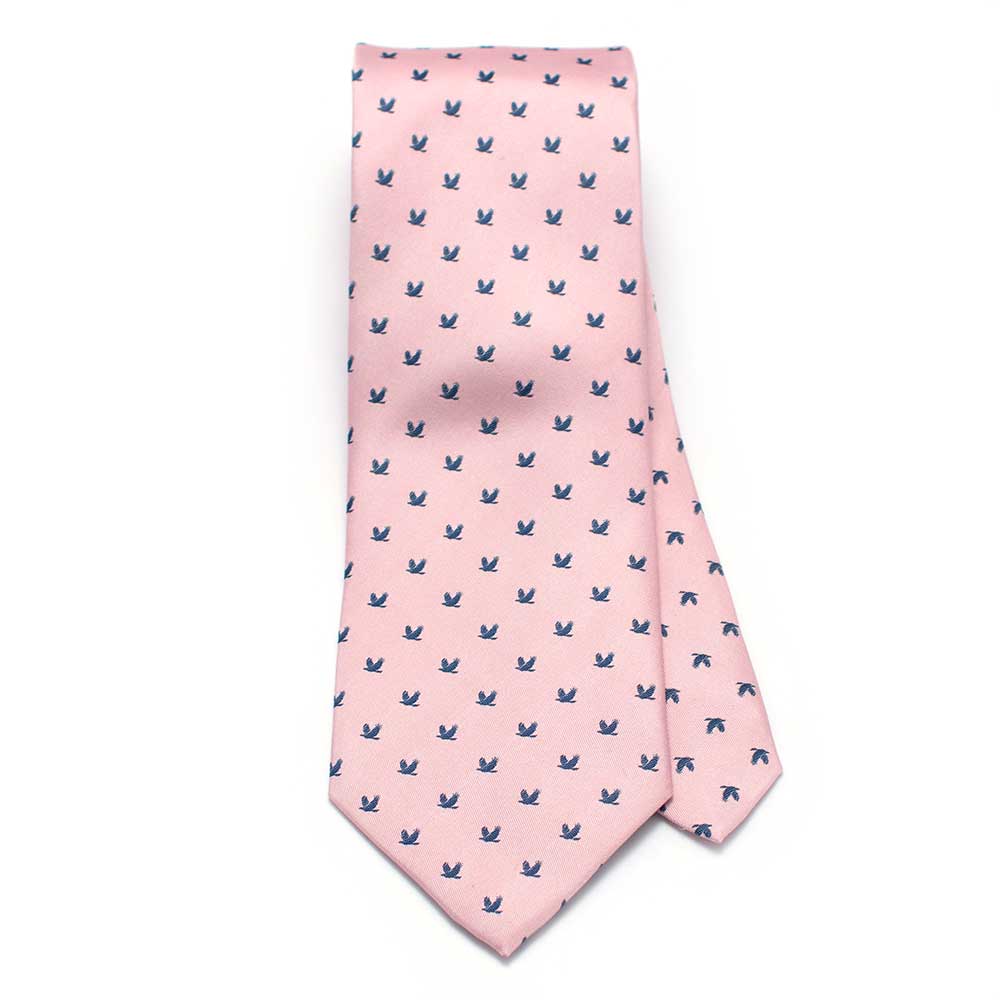 EB Neckties 3 1/4" W- 58" L / Pink Eaglebrook Logo Necktie-Pink
