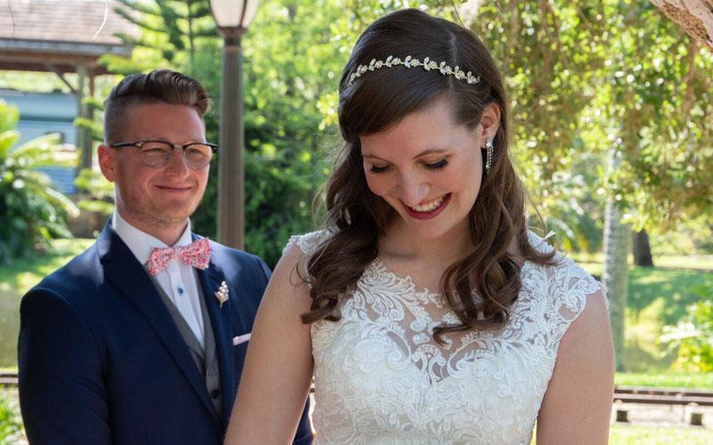 Becca & Tim, Ceremony Among the Palms