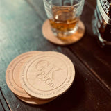 GK Leather Coaster- Blonde (Set of 4)