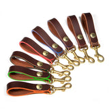 Signature Keychain- Mahogany & Blonde Leather