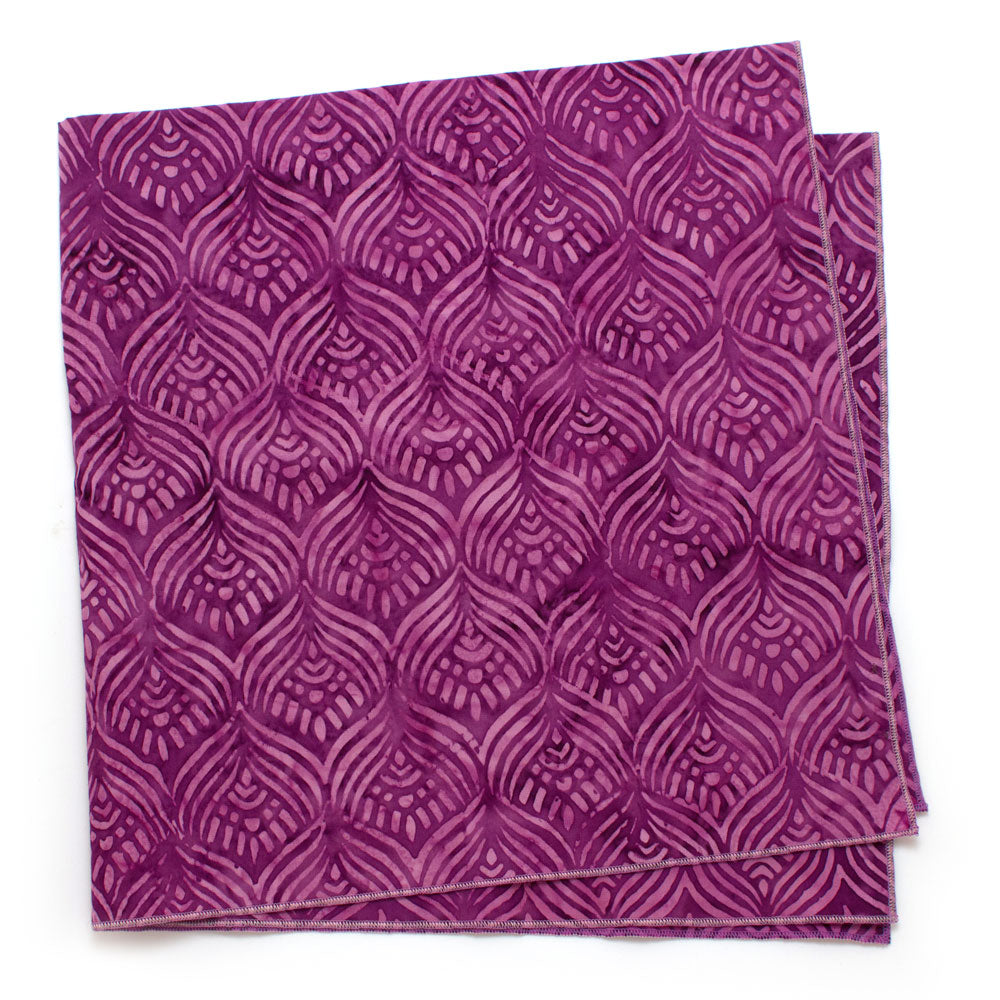 Purple Lotus Batik Print Bandana