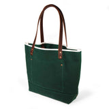 Waxed Canvas All Day Tote- Tennis Green