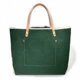 Waxed Canvas All Day Tote- Tennis Green