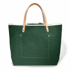 Waxed Canvas All Day Tote- Tennis Green