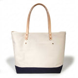 All Day Canvas Tote- Natural/Navy