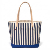 Cabana Stripe All Day Tote- Navy/Regatta Blue