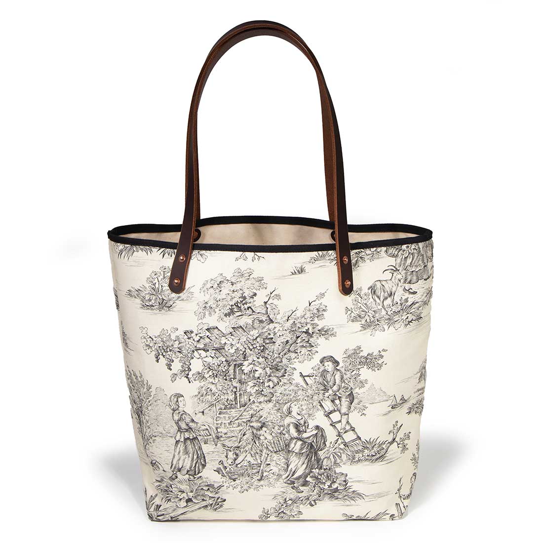 Cream & Coal Toile All Day Tote