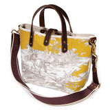 Seaside Toile Mini Tote-Gold