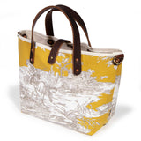 Seaside Toile Mini Tote-Gold