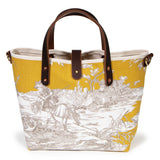 Seaside Toile Mini Tote-Gold