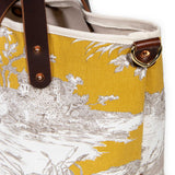 Seaside Toile Mini Tote-Gold