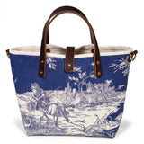 Seaside Toile Mini Tote-Sapphire