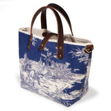 Seaside Toile Mini Tote-Sapphire