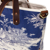 Seaside Toile Mini Tote-Sapphire