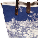 Seaside Toile Mini Tote-Sapphire
