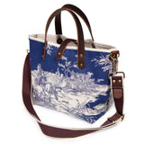 Seaside Toile Mini Tote-Sapphire