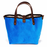 Luxe Velvet Mini Tote- Azure