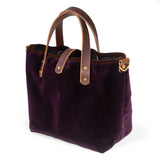Luxe Velvet Mini Tote - Mulberry