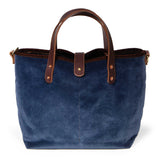 Luxe Velvet Mini Tote-Cadet Blue
