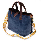Luxe Velvet Mini Tote-Cadet Blue