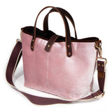 Luxe Velvet Mini Tote-Rose Quartz
