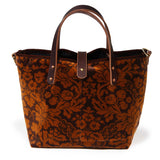 Luxe Velvet Mini Tote-Plum Floral