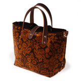 Luxe Velvet Mini Tote-Plum Floral