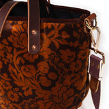 Luxe Velvet Mini Tote-Plum Floral