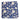 Blue Rosette Block Print Bandana