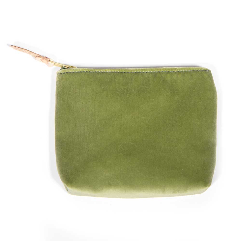 Velvet Jewel Pouch- Green Apple