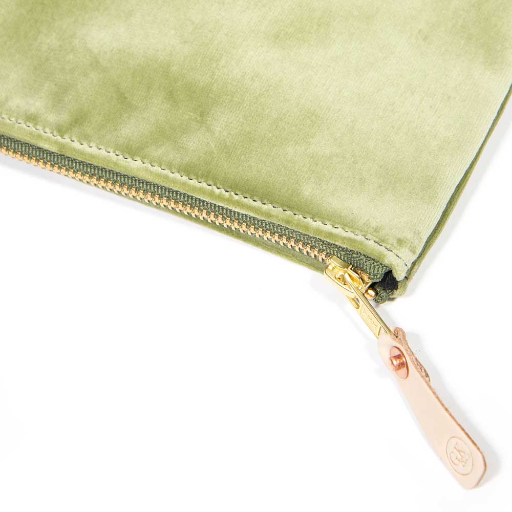 Velvet Jewel Pouch- Green Apple