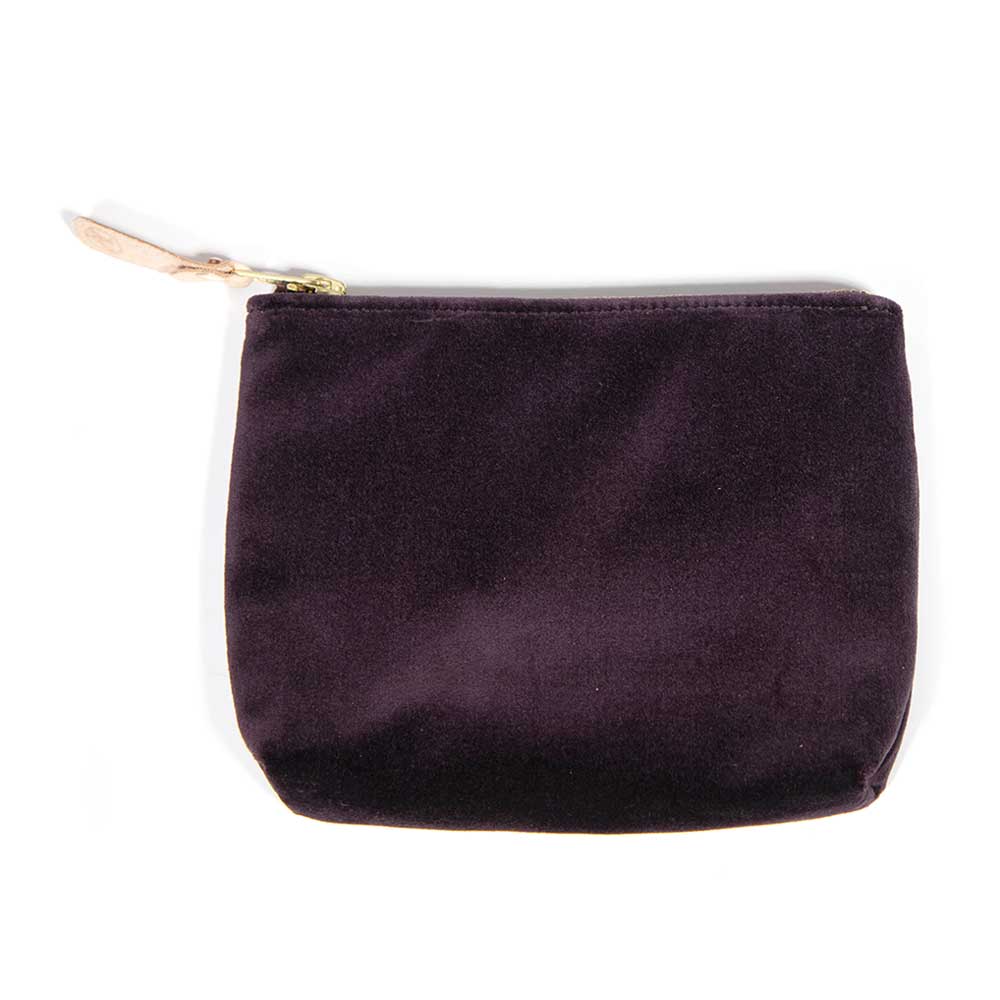 Velvet Jewel Pouch- Aubergine