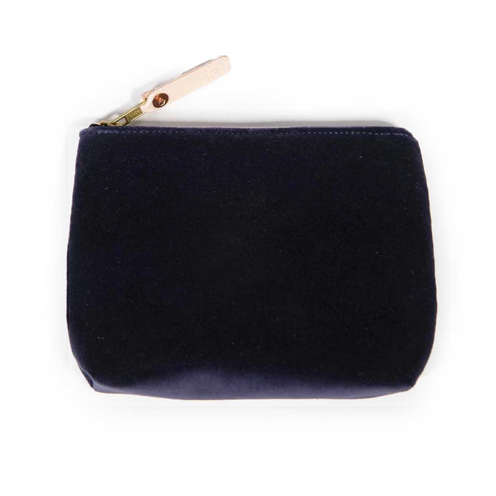 Velvet Jewel Pouch- Navy