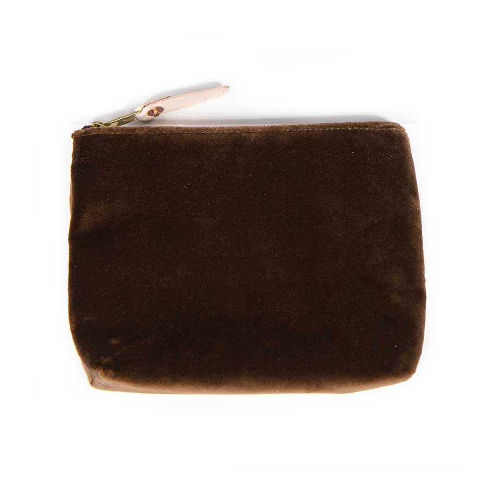 Velvet Jewel Pouch- Walnut