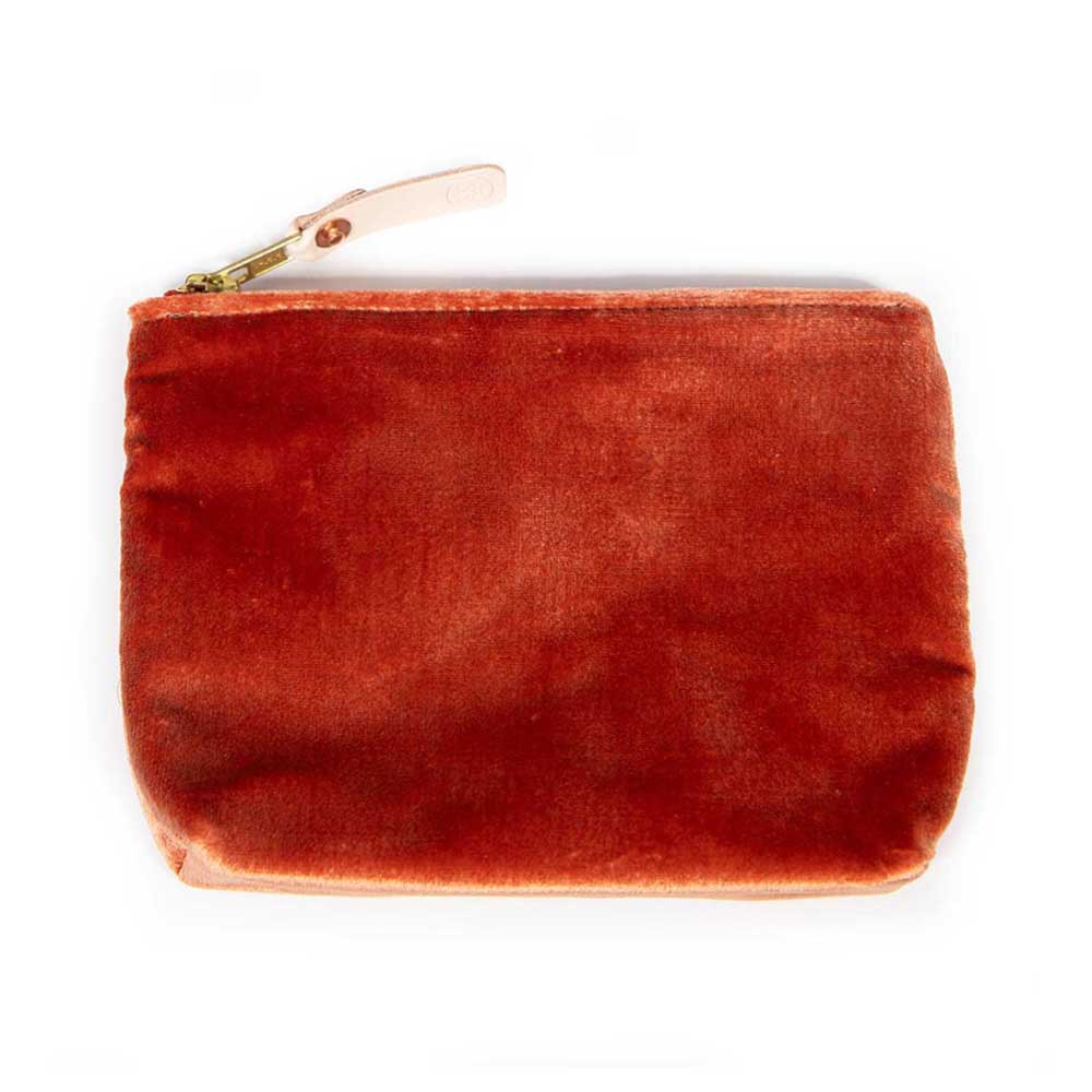 Velvet Jewel Pouch-Papaya