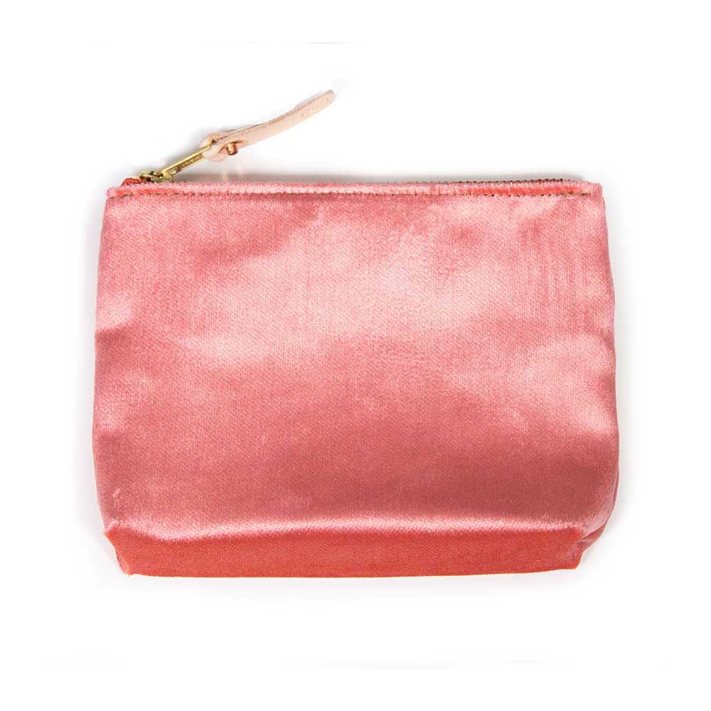 Velvet Jewel Pouch- Flamingo