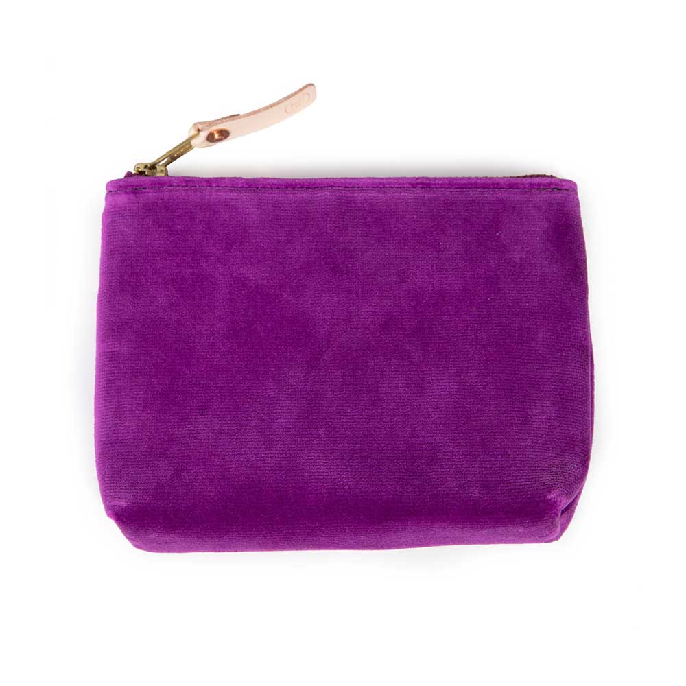 Velvet Jewel Pouch-Fucshia