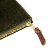Velvet Jewel Pouch- Dark Olive