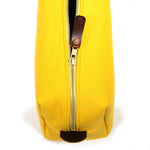 Solar Yellow Solid Canvas Travel Toiletry Dopp Kit Bag