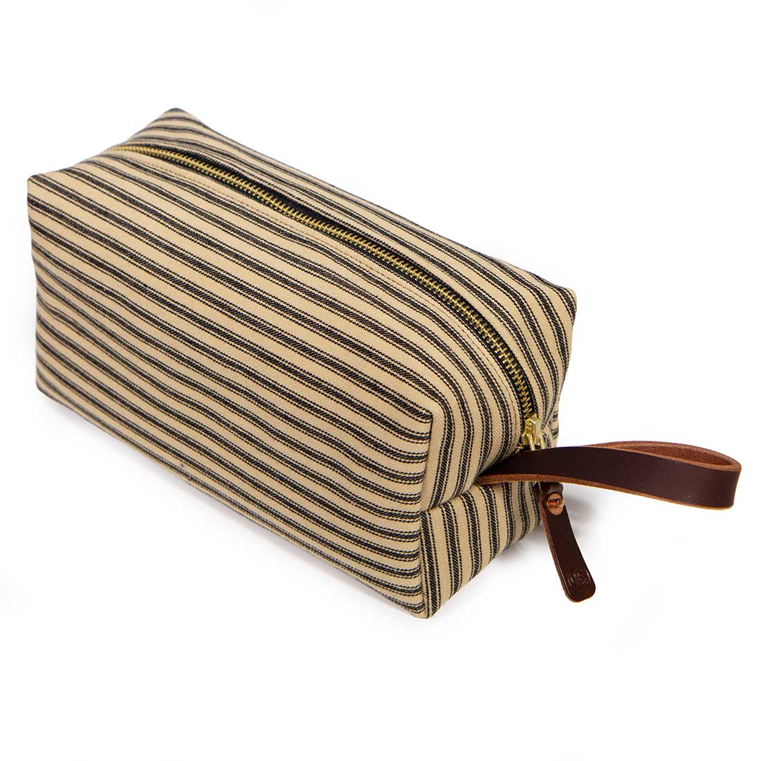 Black Ticking Stripe Travel Kit
