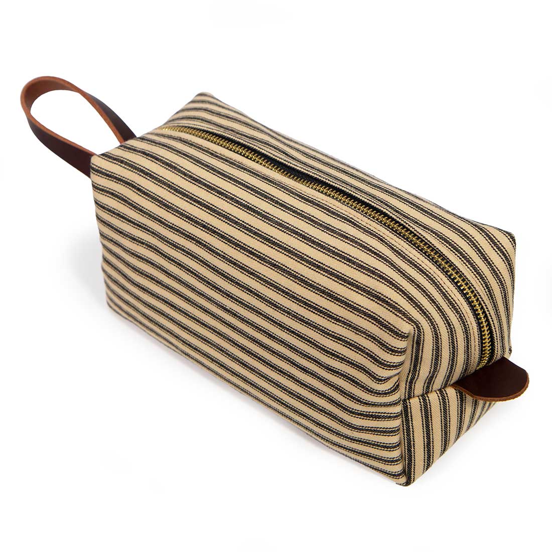 Black Ticking Stripe Travel Kit