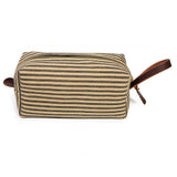 Black Ticking Stripe Travel Kit