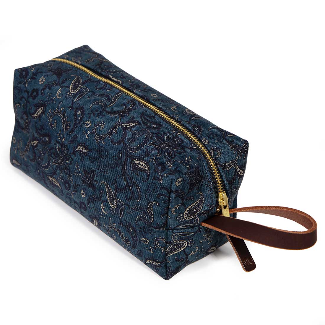 Dark Indigo Paisley Travel Kit