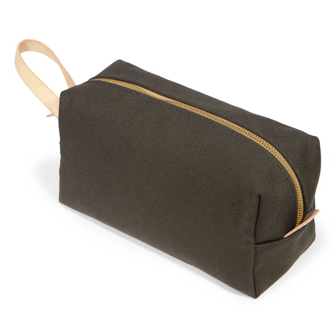 Dark Olive Canvas Travel Kit