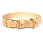 General Knot & Co. Dog Collars Blonde Leather Dog Collar -Robin's Egg Blue