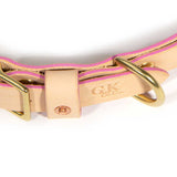 General Knot & Co. Dog Collars Small / Petal Pink Blonde Leather Dog Collar -Petal Pink